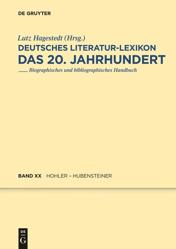 De Gruyter Hohler - Hubensteiner - Historical Biography Book