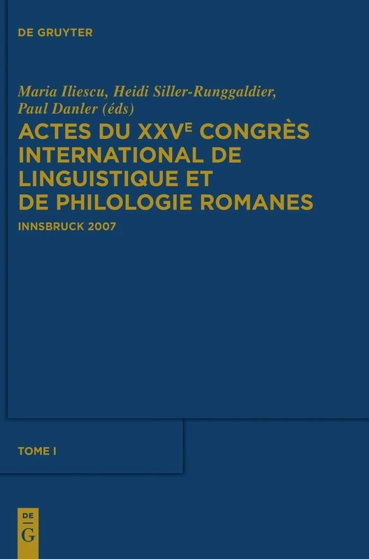 De Gruyter Actes Du Xxve Congres International de Linguistique