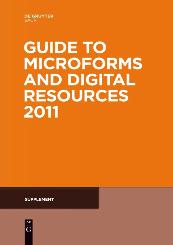 Supplement (Guide to Microforms in Print)