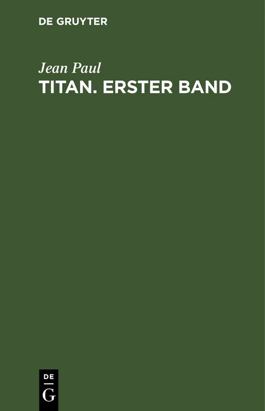 Jean Paul: Titan. Band 1: (Zweite Ausgabe) - Image 1