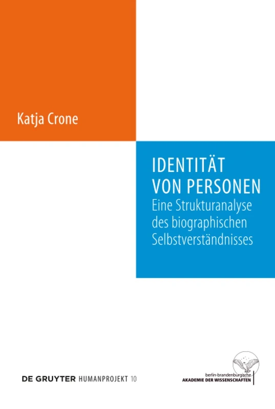 Identität von Personen: Eine Strukturanalyse des biographischen Selbstverständnisses: 10 (Humanprojekt, 10)