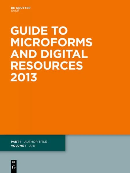 Author Title and Subject Guide (Guide to Microforms and Digital Resources)
