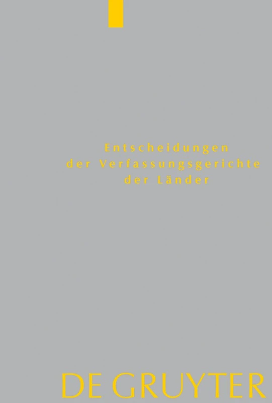 De Gruyter Law Book - German States Collection 2012