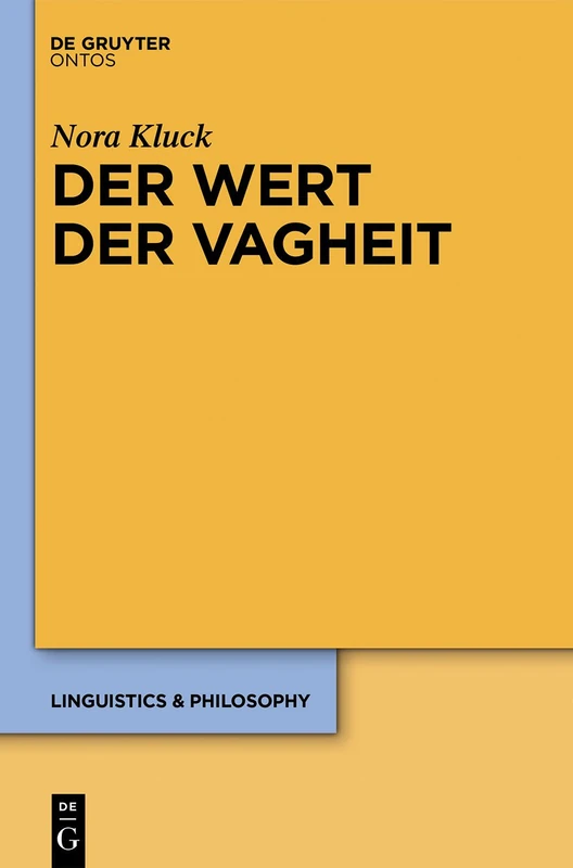 Der Wert der Vagheit: 5 (Linguistics & Philosophy, 5) - Image 1