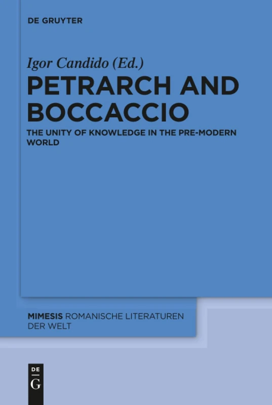 De Gruyter Petrarch and Boccaccio - Mimesis 61 Book