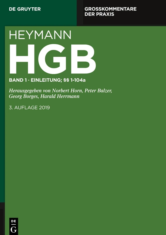 De Gruyter Erstes Buch. Einleitung; 1-104a Law Book