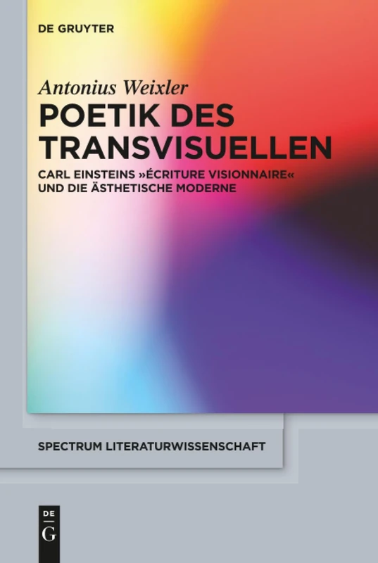 De Gruyter Poetik des Transvisuellen - Carl Einstein Book