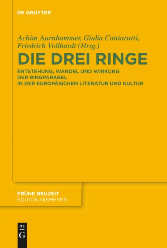 De Gruyter - Die drei Ringe: Ringparabel in Literature