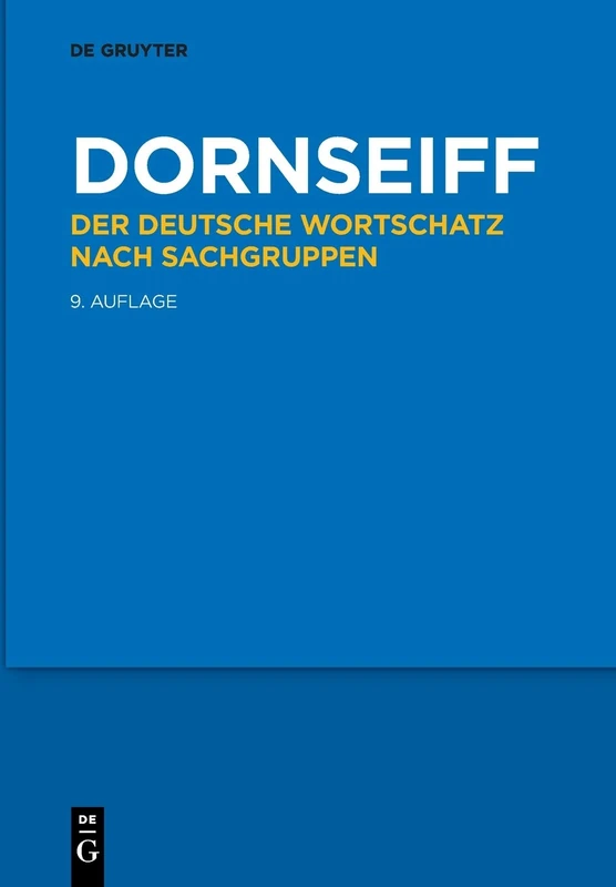 Der deutsche Wortschatz nach Sachgruppen