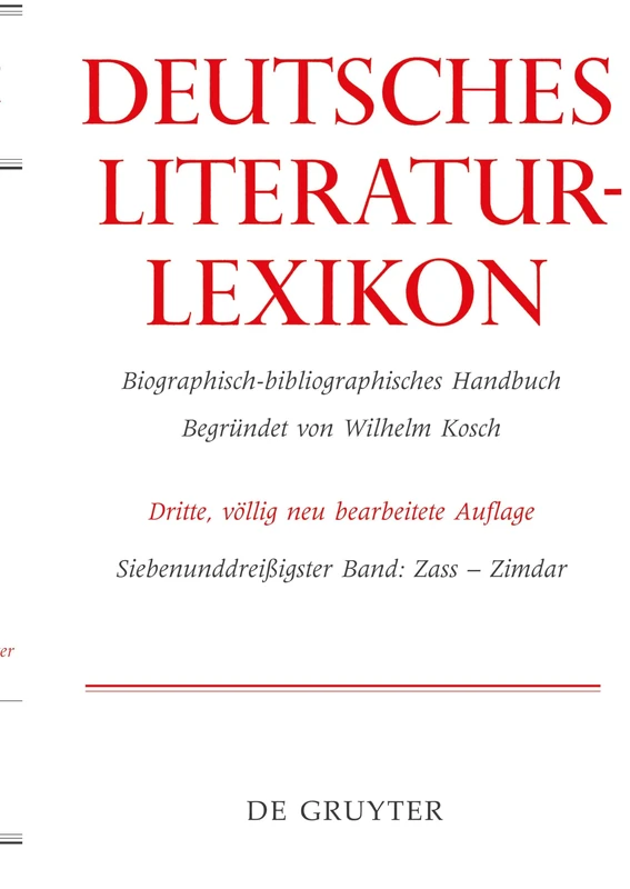 De Gruyter X - Zy - History and Criticism Poetry Book