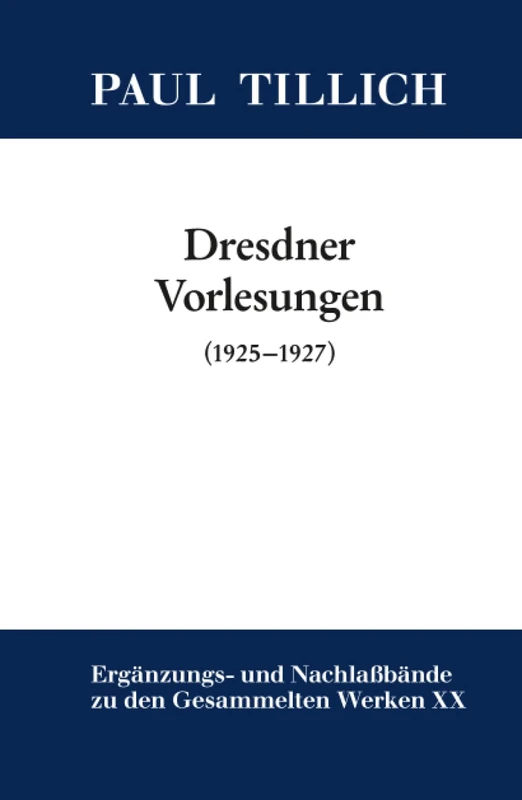 De Gruyter Dresdner Vorlesungen: (1925-1927) History Book