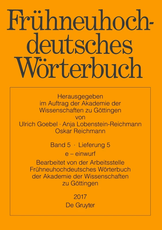 Early New High German Dictionary: E - Einwurf: 5