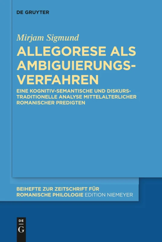 Allegorese als Ambiguierungsverfahren