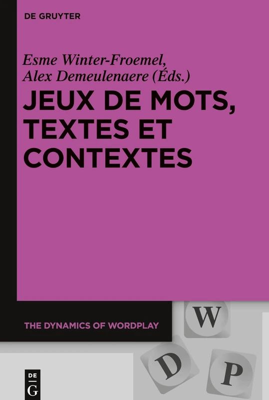 De Gruyter - Jeux de mots, textes et contextes: 7 Book