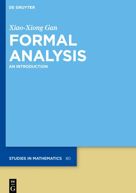 De Gruyter Formal Analysis: An Introduction - Mathematics Book