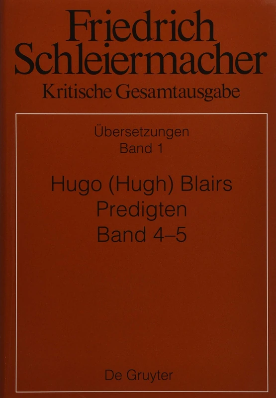 Hugo (Hugh) Blairs Predigten: Aus Dem Englischen Übersetzt. Band 4 (1795), Band 5 (1802). Mit Synopse Der Übersetzungsvorlagen - Image 1