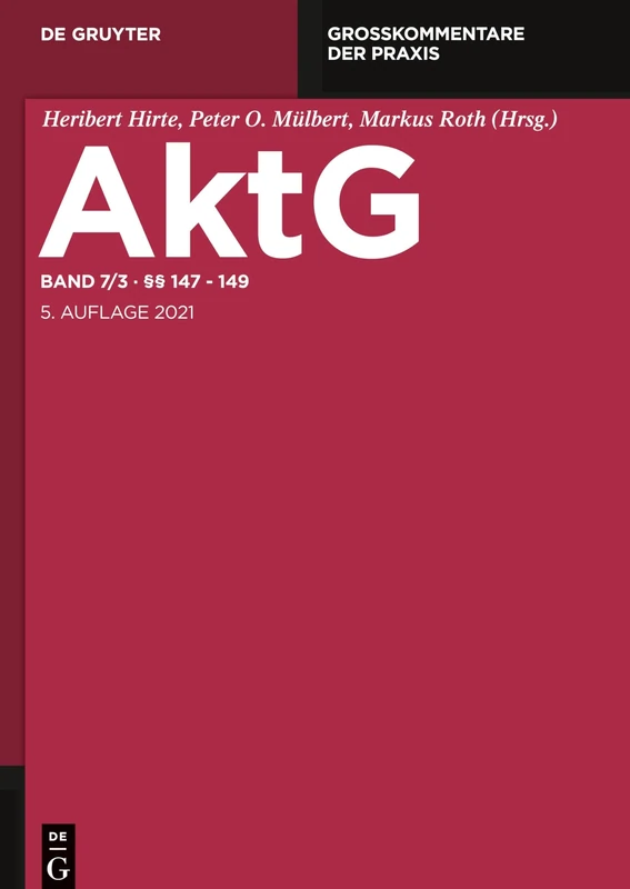 §§ 147-149: §§ 147-149 (Großkommentare Der Praxis)