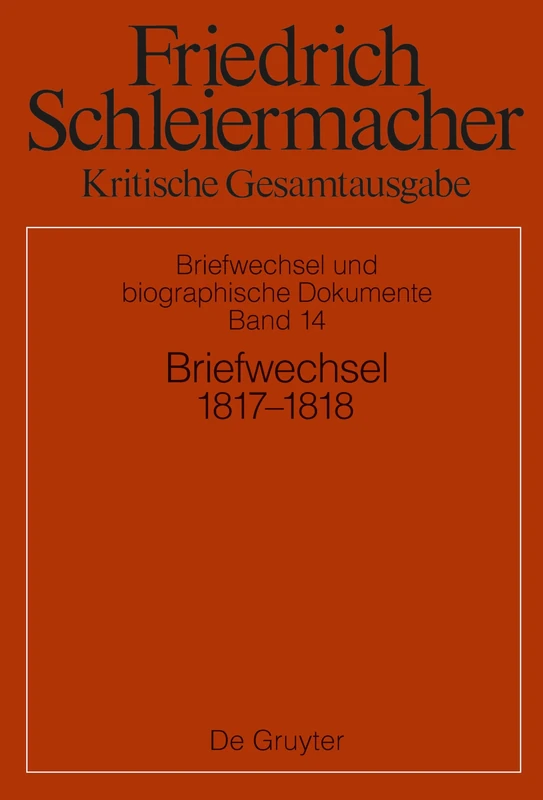Briefwechsel 1817-1818: (Briefe 4321-4685)