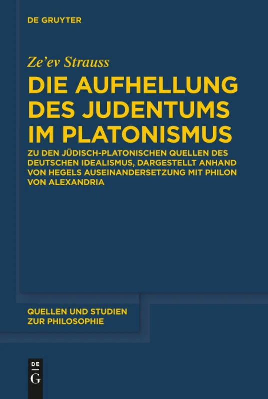 De Gruyter - Die Aufhellung des Judentums im Platonismus