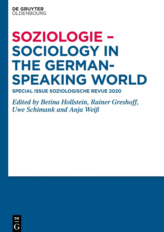Soziologie - Sociology in the German-Speaking World: Special Issue Soziologische Revue 2020