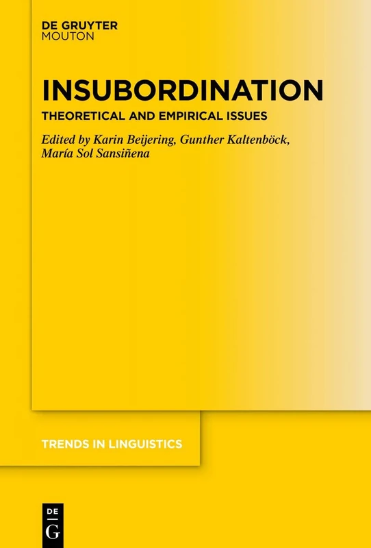 Insubordination: Theoretical and Empirical Issues: 326 (Trends in Linguistics. Studies and Monographs [TiLSM], 326) - Image 1