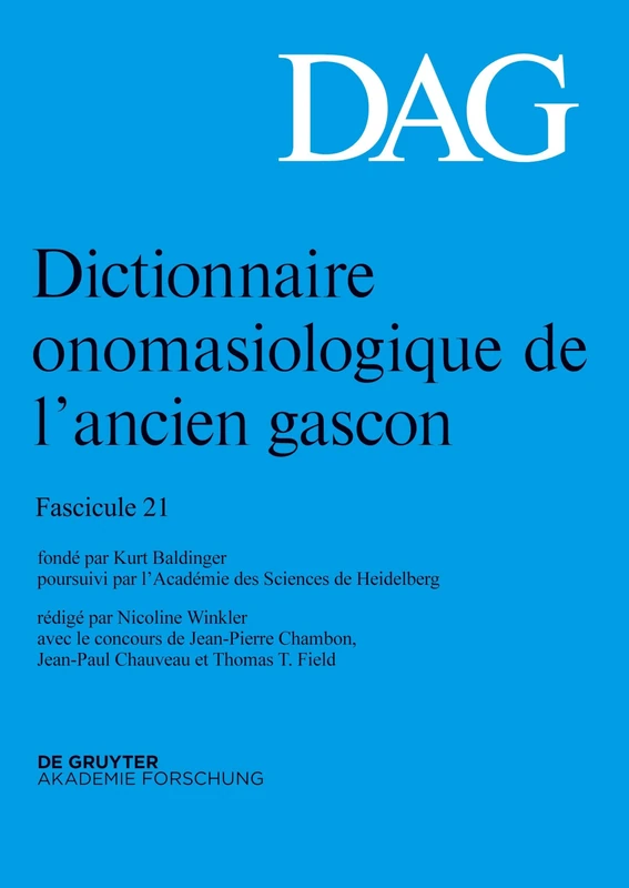 Dictionnaire onomasiologique de l'ancien gascon (DAG): 21
