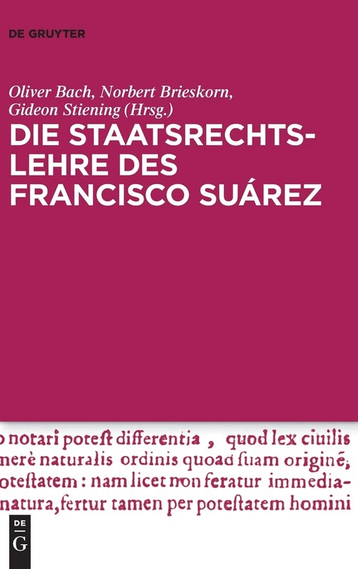 Die Staatsrechtslehre des Francisco Suárez - Image 1
