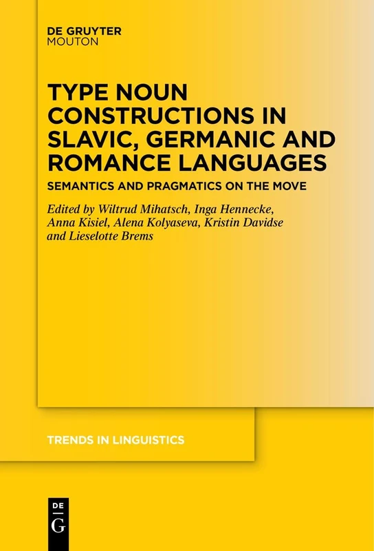 Type Noun Constructions in Slavic, Germanic and Romance Languages: Semantics and pragmatics on the move: 352 (Trends in Linguistics. Studies and Monographs [TiLSM], 352)