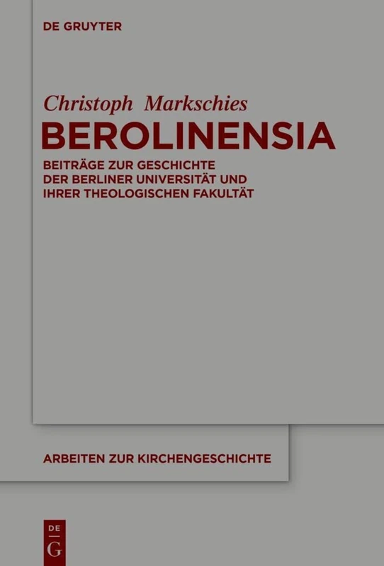 De Gruyter Berolinensia: History of Berlin University - Vol 145