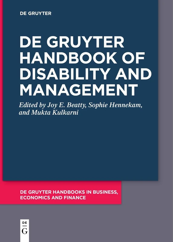 De Gruyter Handbook of Disability and Management (De Gruyter Handbooks in Business, Economics and Finance) - Image 1
