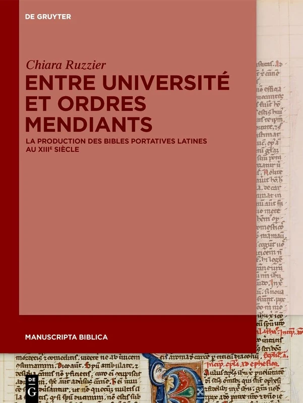 De Gruyter Entre Universite et Ordres Mendiants - Manuscripta Biblica 8