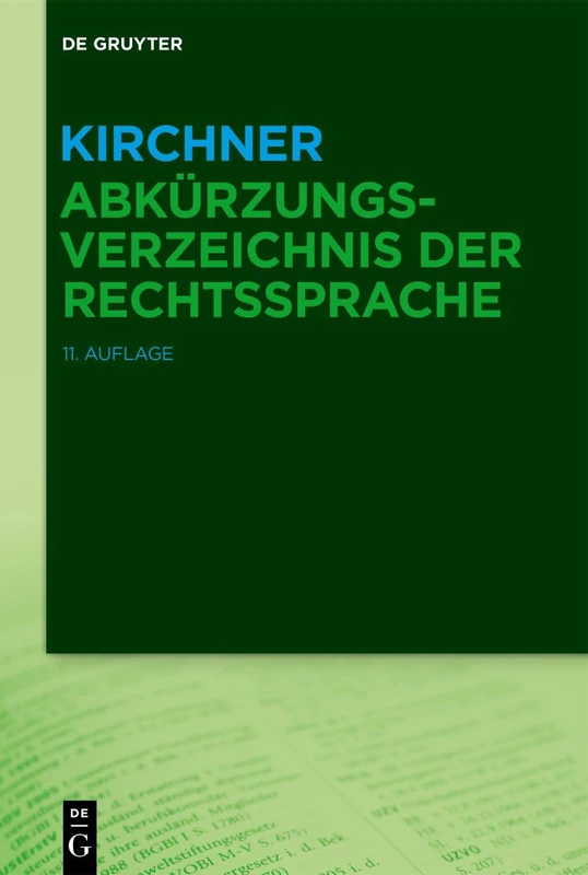 Kirchner - Abkürzungsverzeichnis Der Rechtssprache - Image 1