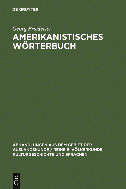 De Gruyter Amerikanistisches Woerterbuch: 53 - History Book