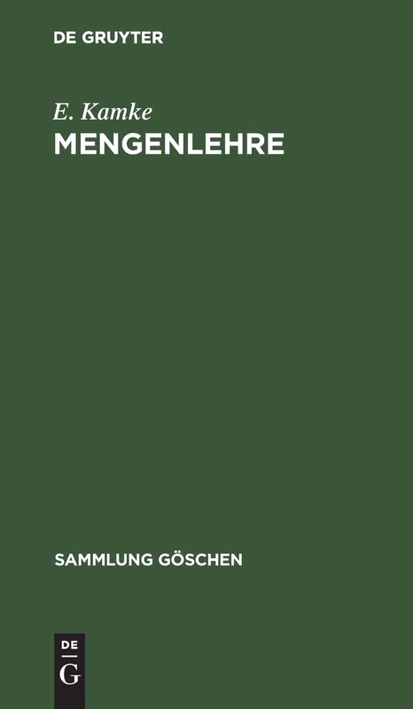 Mengenlehre: 999 (Sammlung Göschen)
