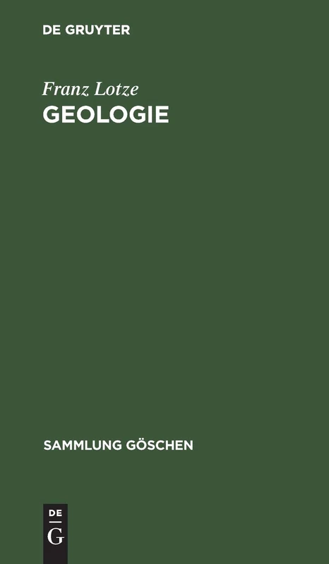 Geologie: 13 (Sammlung Göschen)