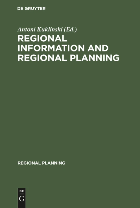 De Gruyter Mouton - Regional Information and Regional Planning: 6