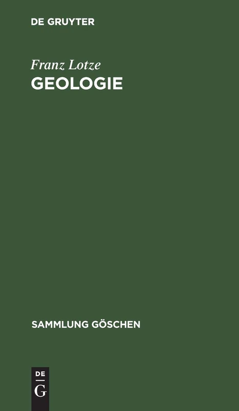 Geologie: 13 (Sammlung Göschen)
