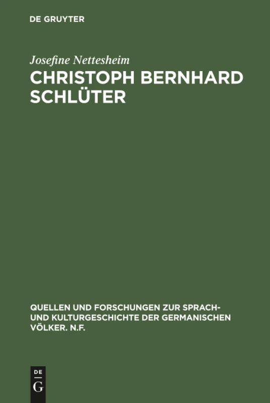 Christoph Bernhard Schlüter: Eine Gestalt Des Deutschen Biedermeier; Dargestellt Unter Benutzung Neuer Quellen Mit Einem Anhang Bisher ... Zur Sprach- Und Kulturgeschichte der) - Image 1