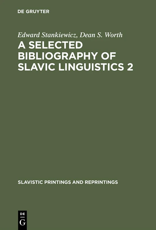 A Selected Bibliography of Slavic Linguistics 2: 49 (Slavistic Printings and Reprintings)