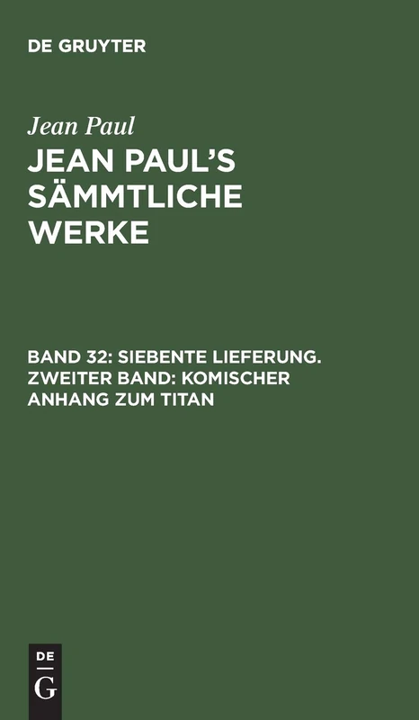 Siebente Lieferung. Zweiter Band: Komischer Anhang zum Titan: Zweites Bändchen: 2 - Image 1