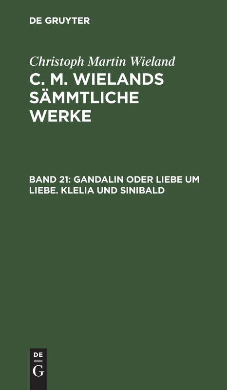 Gandalin Oder Liebe Um Liebe. Klelia Und Sinibald: Aus: Sämmtliche Werke: 21 - Image 1