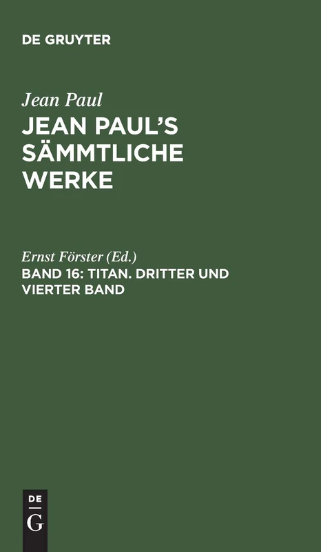 Titan. Dritter und vierter Band