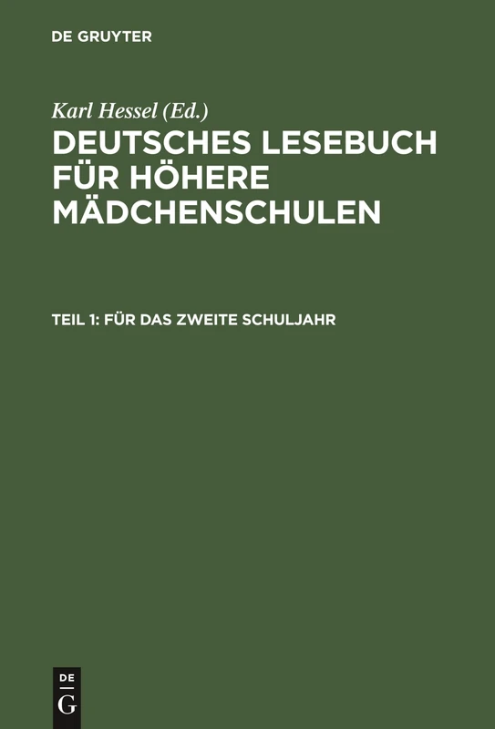 Für das zweite Schuljahr: Im Anschluß an Die Elfte Auflage Des Lesebuches Für Höhere Mädchenschulen - Image 1