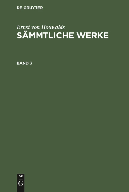 Sämmtliche Werke: 3