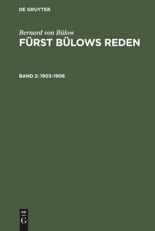 1903-1906: Mit Einem Ausführlichen Namen- Und Sachregister: 2