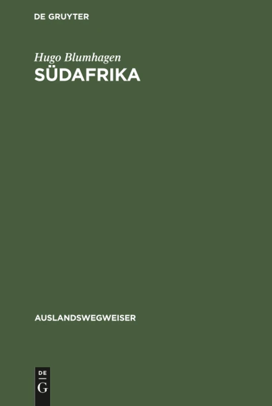 Südafrika: (Unter Einschluß Von Südwestafrika): 7 (Auslandswegweiser)