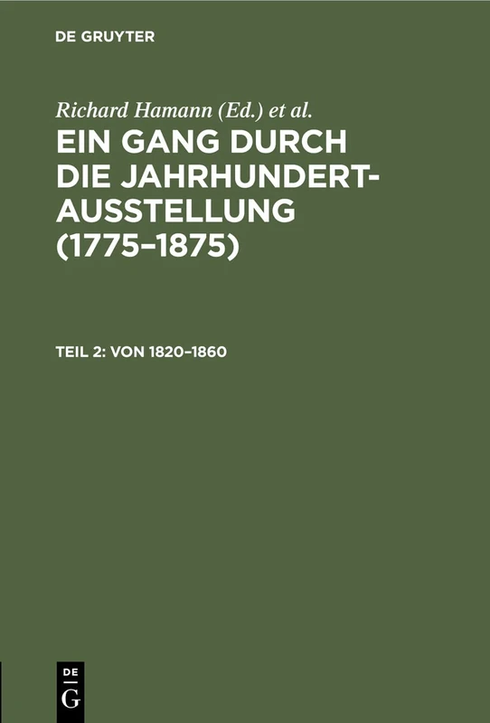 Von 1820–1860: (Wasmann, Ruths, Waldmüller, v. Pettenkofen, Krüger, Blechen, Spitzweg, Hausmann): 2