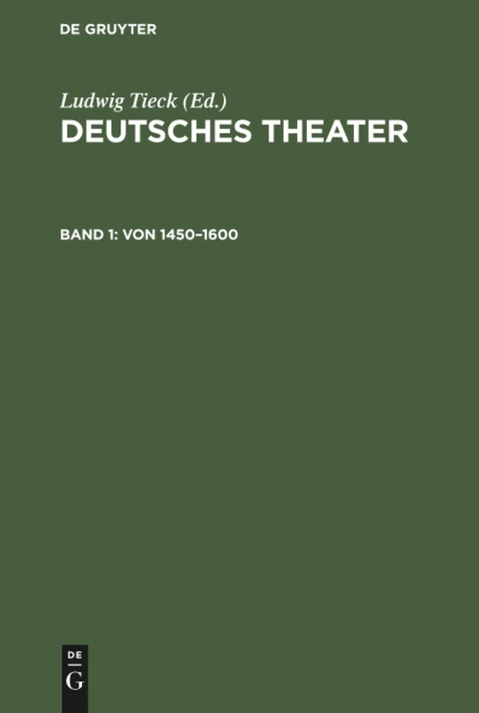 De Gruyter Von 1450-1600 - Antiquarian Rare Collectable Book