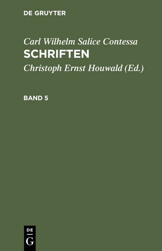 Schriften. Band 5