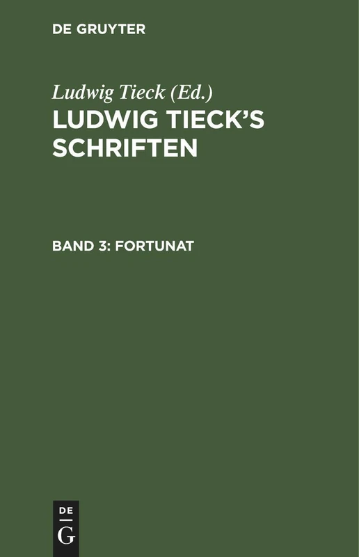 De Gruyter Fortunat: In Zwei Theilen: 3 - Antiquarian Book